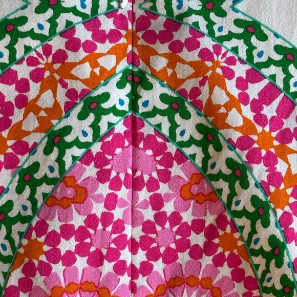 London Times Pink and Green Patterned Dress - Picture 5 of 7